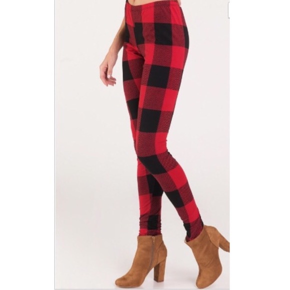 Last 1οΈβ£ Holiday Window Pane Plaid Leggings - Picture 5 of 5